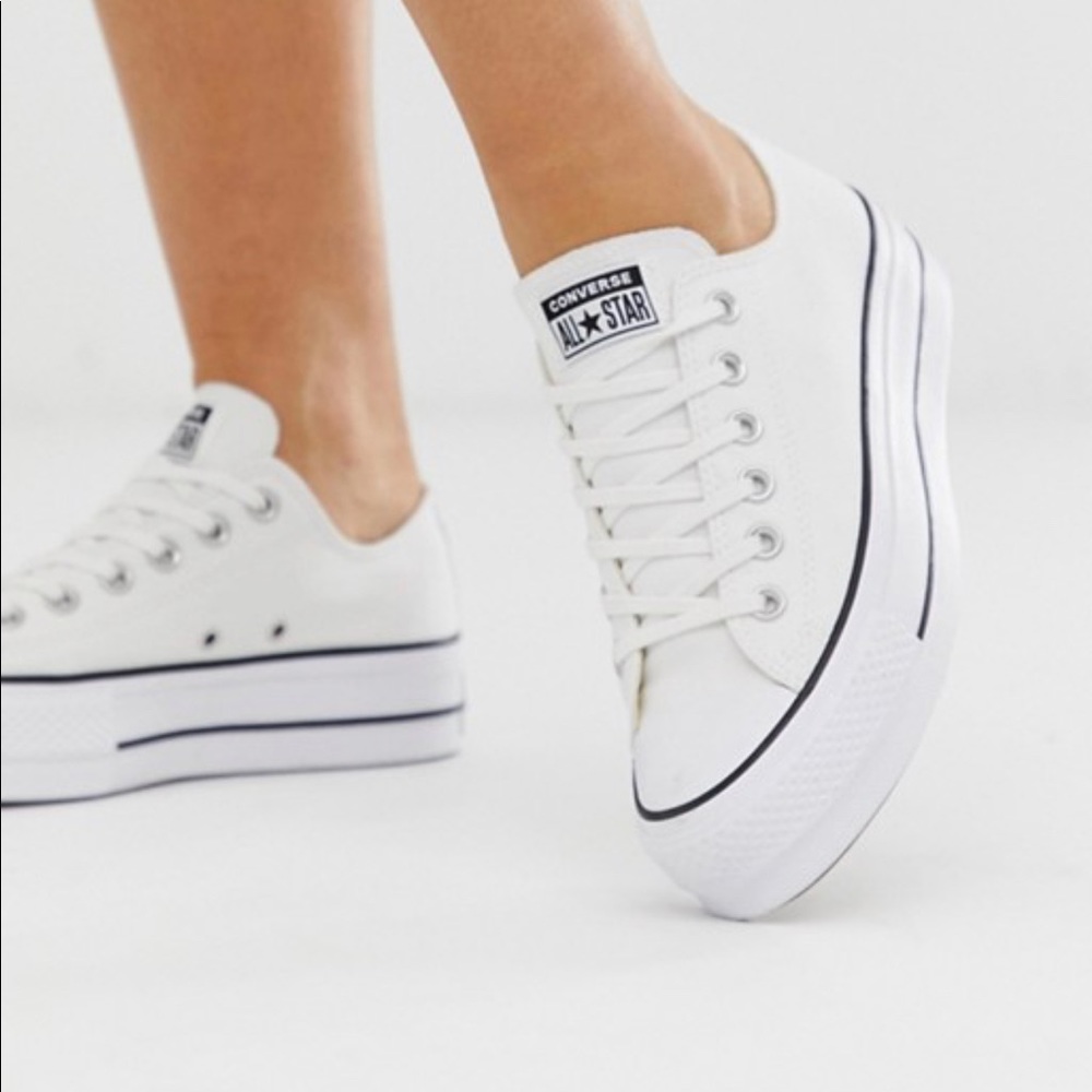 Chuck Taylor All Star White Platform Sneakers